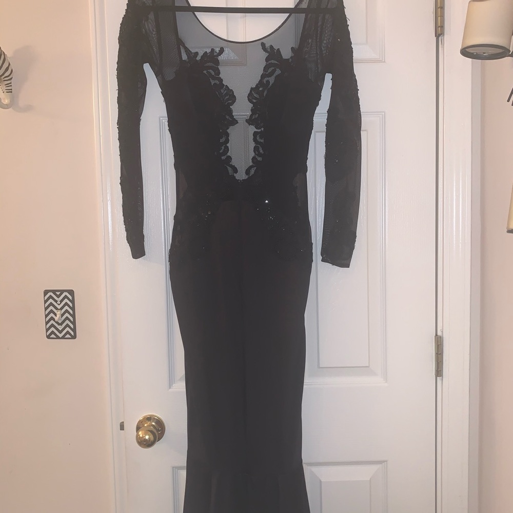 Black Custom Made Prom Dress